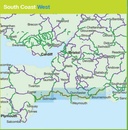 Fietskaart Cycle Map South Coast West | Sustrans