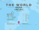 Prikbord Wereldkaart politiek 196 x 120 cm | Maps International Wereldkaart 68P-zvl Political, 196 x 120 cm | Maps International