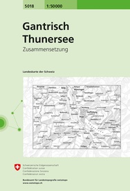 Wandelkaart - Topografische kaart 5018 Gantrisch - Thuner See | Swisstopo