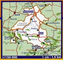 Wegenkaart - landkaart 343 Ariege - Haute Garonne | Michelin