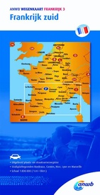 Wegenkaart - landkaart ANWB wegenkaart Frankrijk 3. Frankrijk zuid | ANWB Media