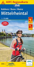 Fietskaart ADFC Regionalkarte Mittelrheintal | BVA BikeMedia
