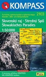Wandelkaart 2103 Slovenský raj - Slowakisches Paradies | Kompass