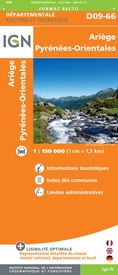 Wegenkaart - landkaart D09-66 Ariège - Pyrénées Orientales | IGN - Institut Géographique National