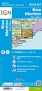 Wandelkaart - Topografische kaart 3742OT Nice - Menton | IGN - Institut Géographique National