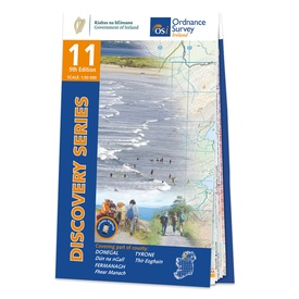 Topografische kaart - Wandelkaart 11 Discovery Donegal (S) | Ordnance Survey Ireland