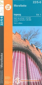 Wandelkaart - Topografische kaart 22/5-6 Topo25 Merelbeke | NGI - Nationaal Geografisch Instituut