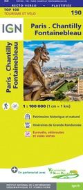 Fietskaart - Wegenkaart - landkaart 190 Paris - Chantilly - Fontainebleau | IGN - Institut Géographique National
