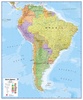 Wandkaart - Prikbord Zuid Amerika - South America political, 120 x 100 cm | Maps International