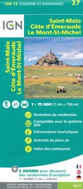 Fietskaart - Wandelkaart 37 Bretagne: Saint Malo - Côte d'Emeraude - Mont Saint-Michel | IGN - Institut Géographique National