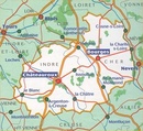 Wegenkaart - landkaart 323 Cher - Indre | Michelin