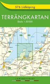 Wandelkaart - Topografische kaart 576 Terrängkartan Lidköping | Lantmäteriet