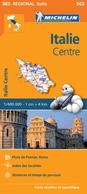 Wegenkaart - landkaart 563 Centraal Italië - Toscane, Umbrië, San Marino, Marche, Lazio, Abruzzo | Michelin