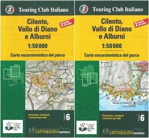 Wandelkaart 6 Carta-guida Cilento, Vallo di Diano e Alburni | Touring Club Italiano