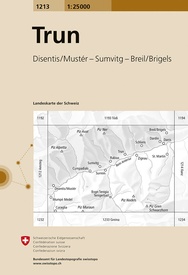 Wandelkaart - Topografische kaart 1213 Trun | Swisstopo