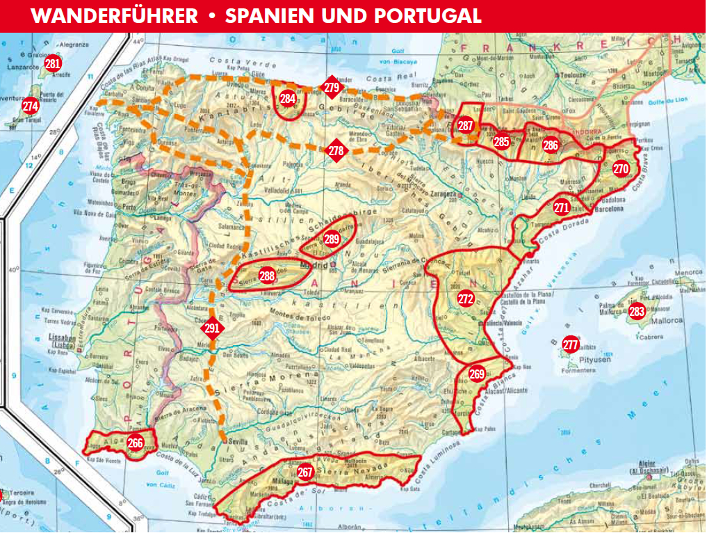 Overzicht Rother Wandelgidsen Spanje